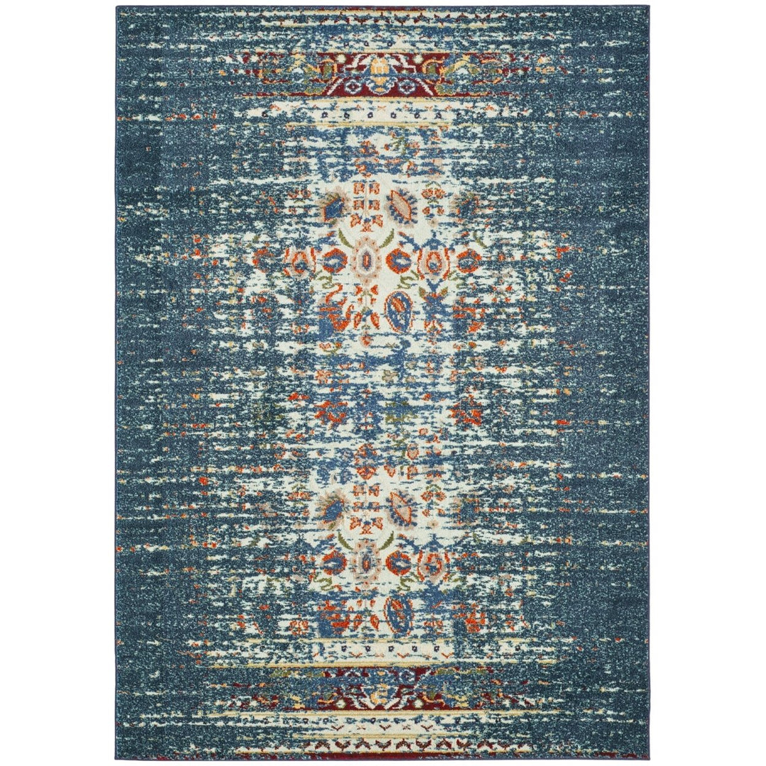 SAFAVIEH Monaco Collection MNC208V Blue / Ivory Rug Image 1