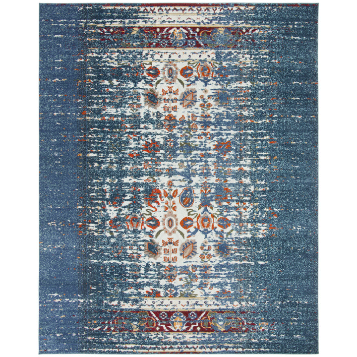 SAFAVIEH Monaco Collection MNC208V Blue / Ivory Rug Image 11