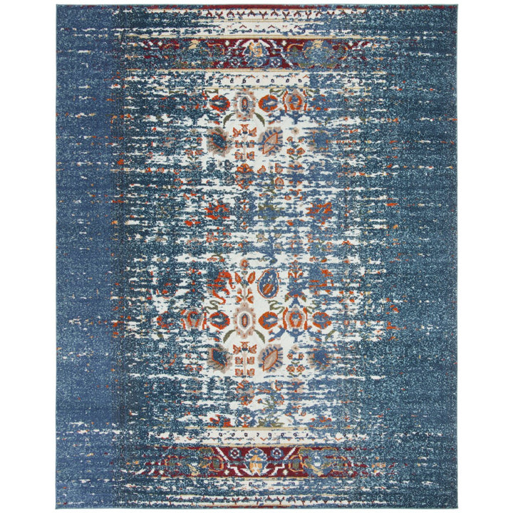 SAFAVIEH Monaco Collection MNC208V Blue / Ivory Rug Image 1