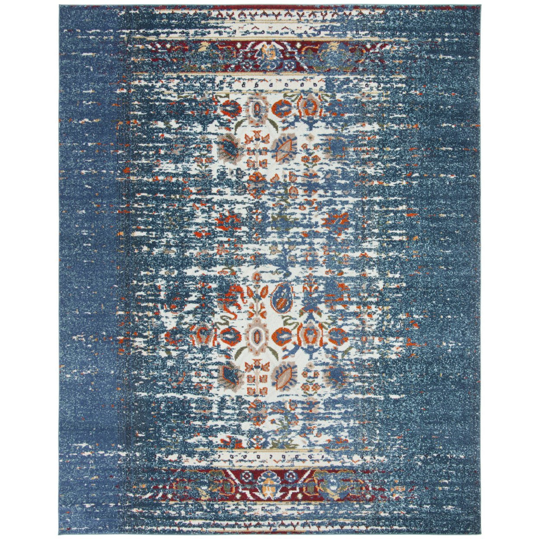 SAFAVIEH Monaco Collection MNC208V Blue / Ivory Rug Image 1