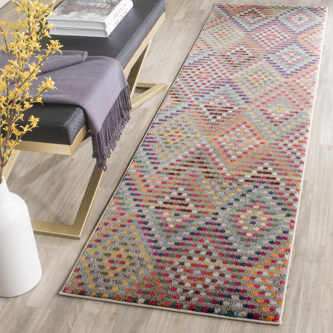 SAFAVIEH Monaco Collection MNC204F Multi / Beige Rug Image 11