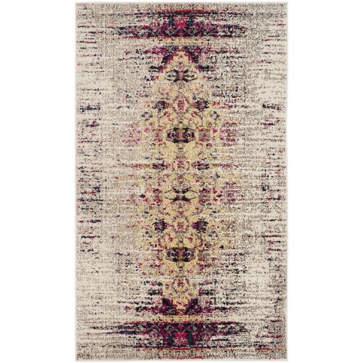 SAFAVIEH Monaco Collection MNC209R Ivory / Pink Rug Image 8