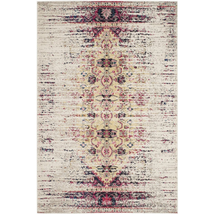 SAFAVIEH Monaco Collection MNC209R Ivory / Pink Rug Image 1