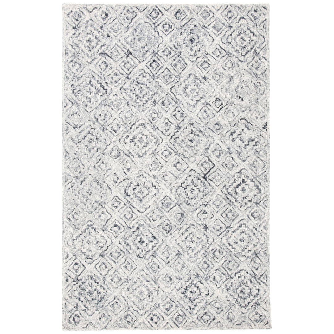 SAFAVIEH Micro-Loop MLP776F Handmade Grey / Beige Rug Image 1