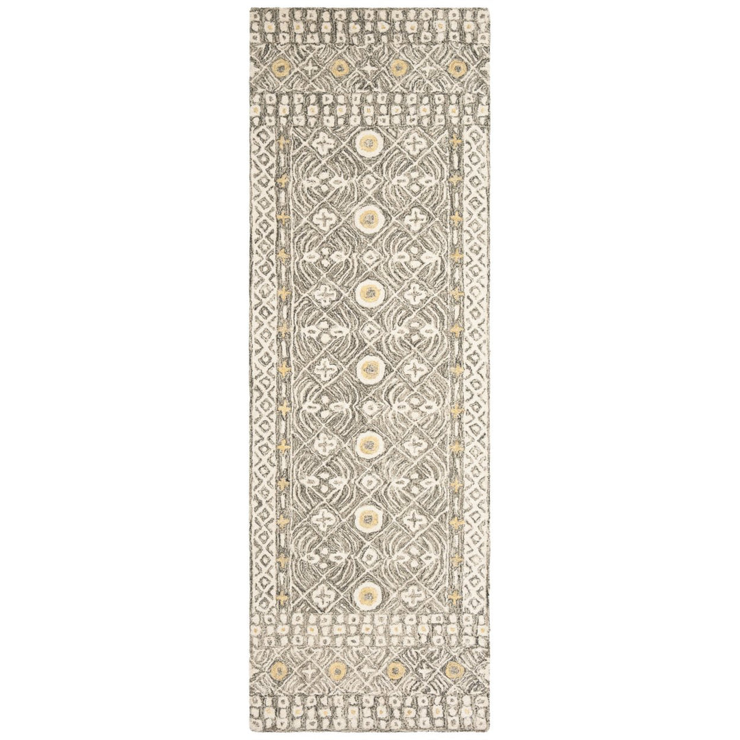 SAFAVIEH MLP801H Micro-Loop Ivory / Grey Image 1