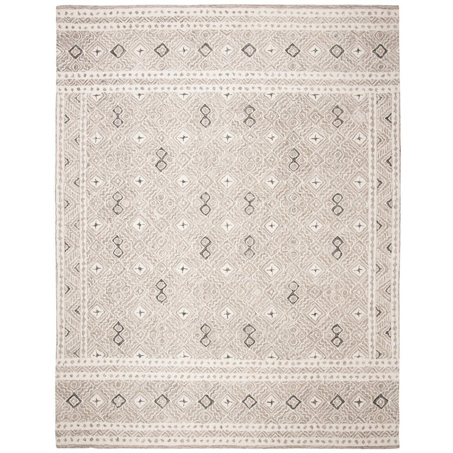 SAFAVIEH MLP803F Micro-Loop Grey / Ivory Image 1