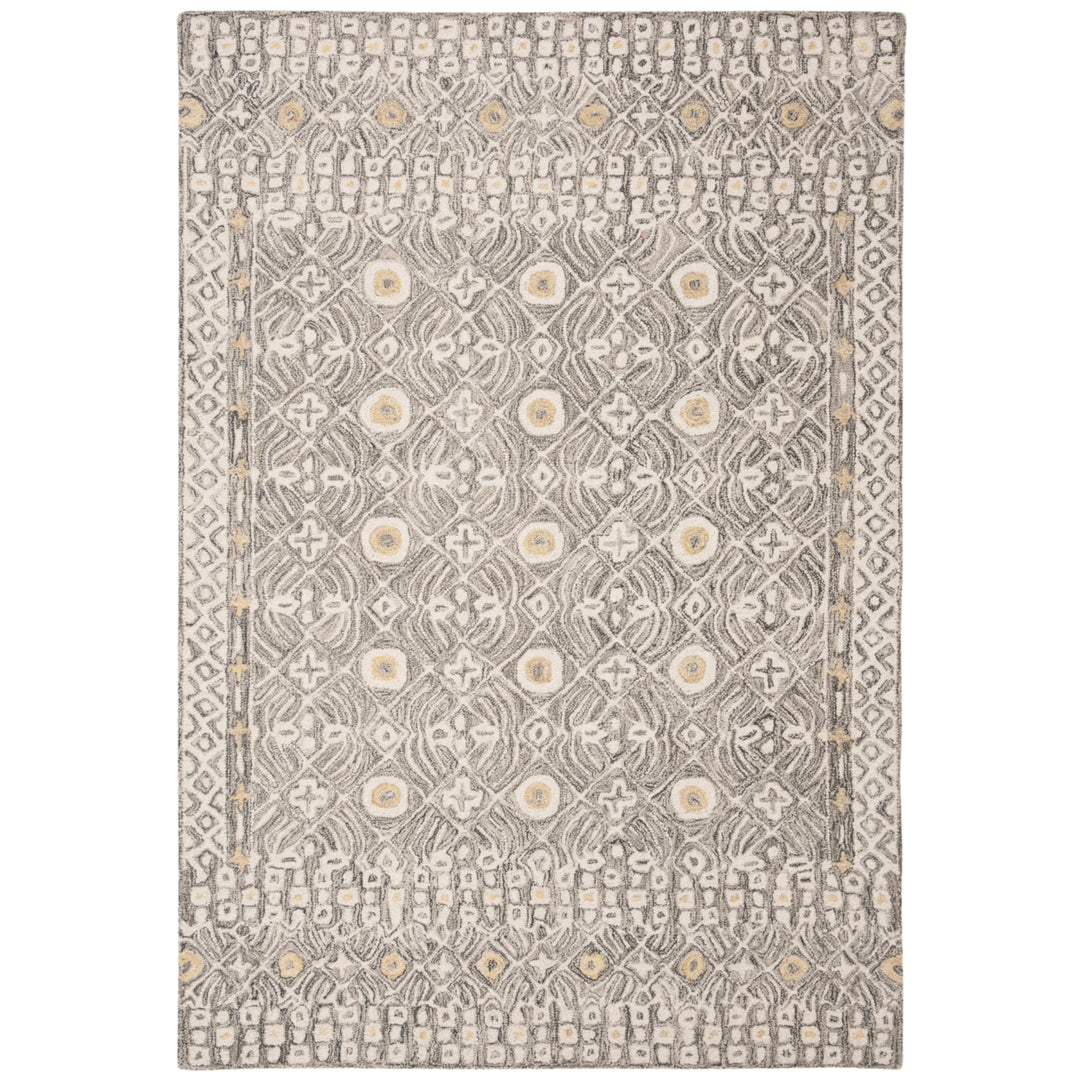 SAFAVIEH MLP801H Micro-Loop Ivory / Grey Image 5