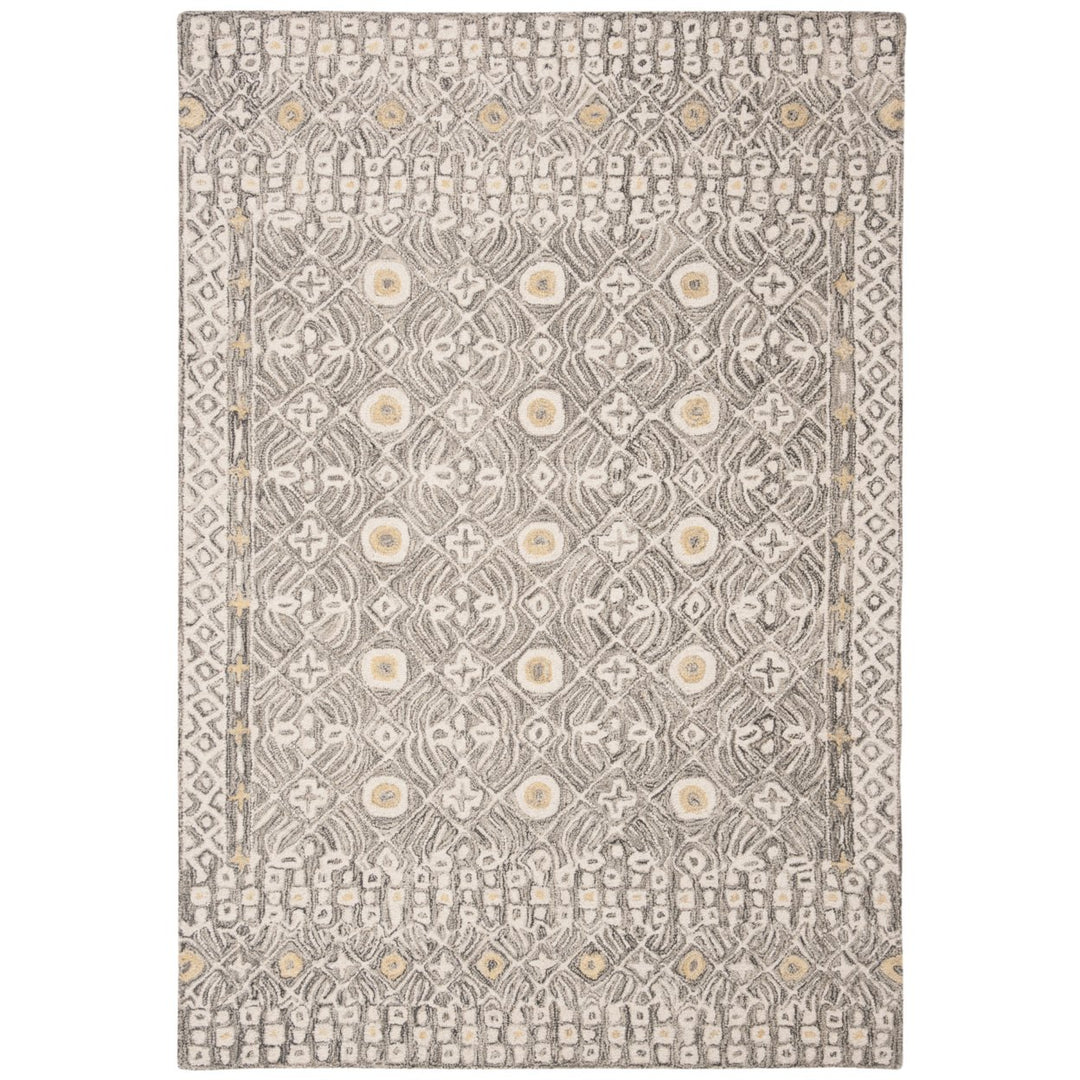 SAFAVIEH MLP801H Micro-Loop Ivory / Grey Image 1