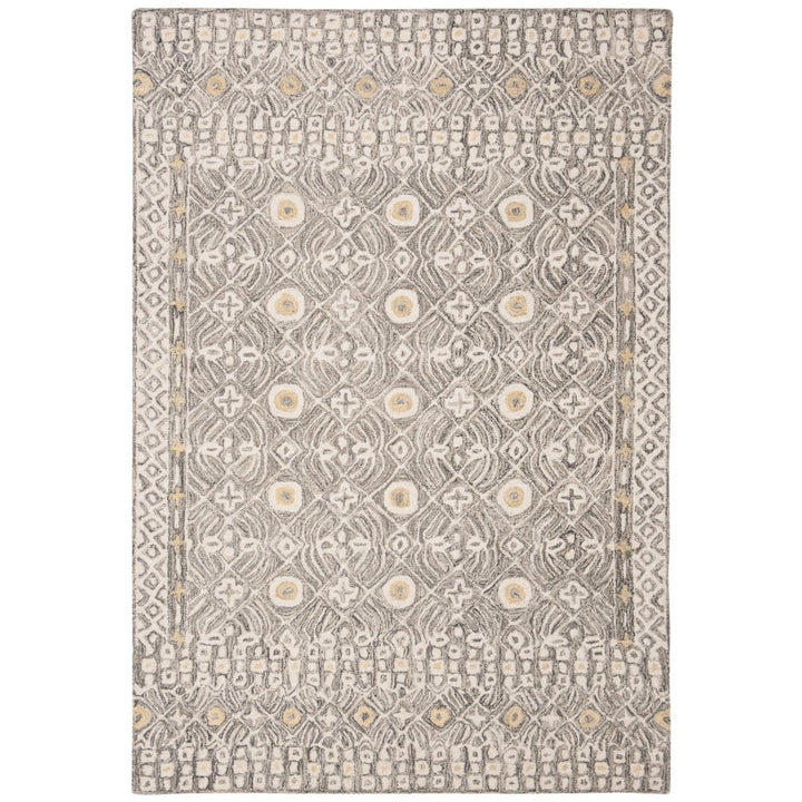 SAFAVIEH MLP801H Micro-Loop Ivory / Grey Image 1