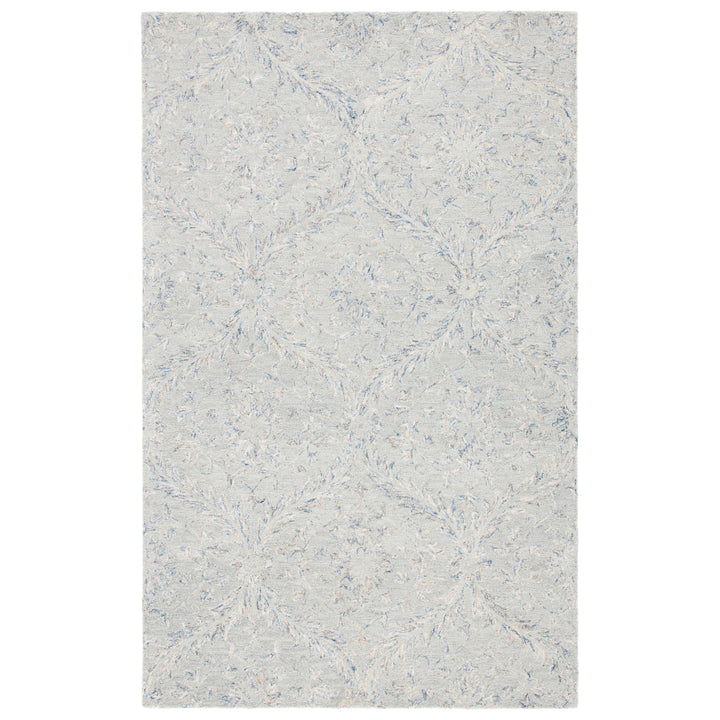 SAFAVIEH Micro-Loop MLP875F Handmade Grey / Blue Rug Image 1