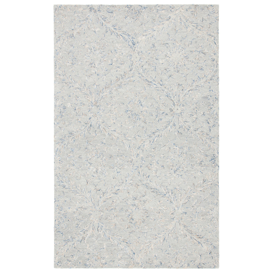 SAFAVIEH Micro-Loop MLP875F Handmade Grey / Blue Rug Image 1