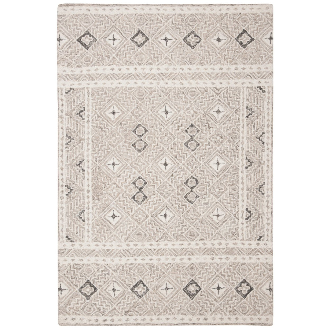 SAFAVIEH MLP803F Micro-Loop Grey / Ivory Image 1