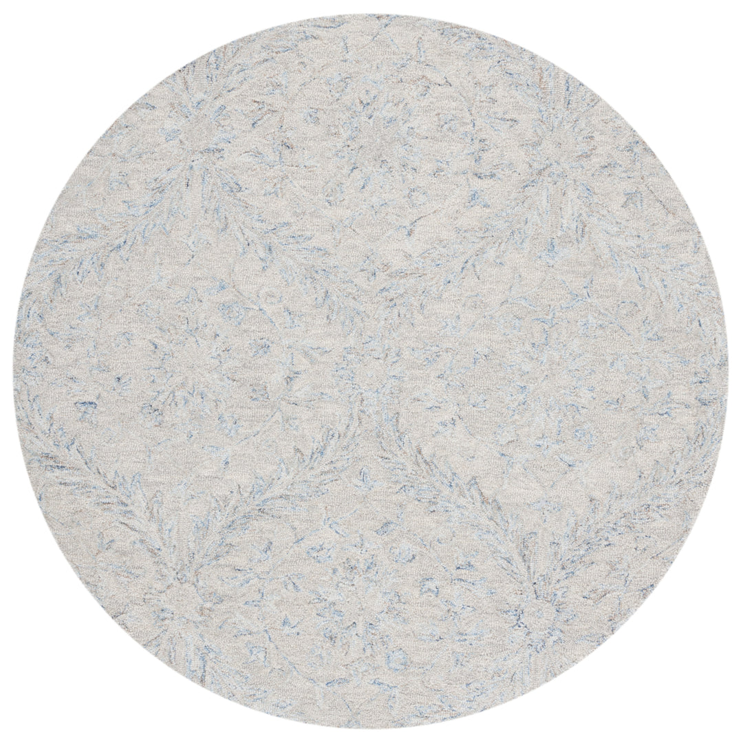 SAFAVIEH Micro-Loop MLP875F Handmade Grey / Blue Rug Image 4