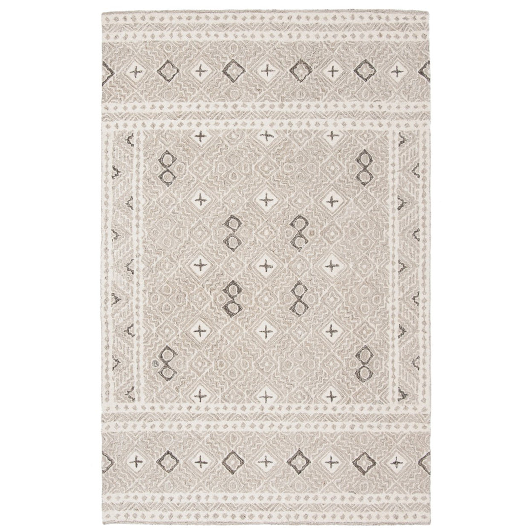 SAFAVIEH MLP803F Micro-Loop Grey / Ivory Image 1