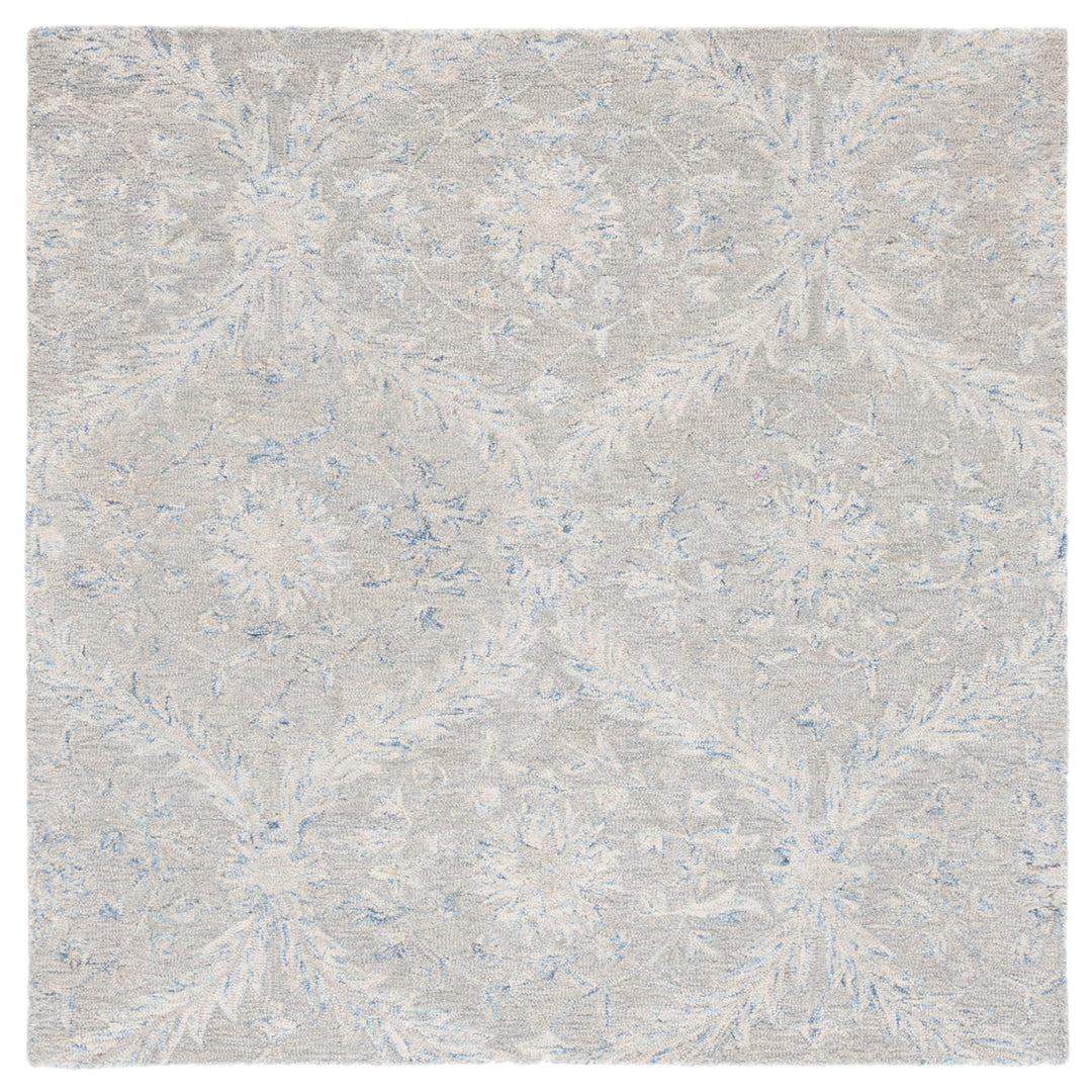 SAFAVIEH Micro-Loop MLP875F Handmade Grey / Blue Rug Image 6