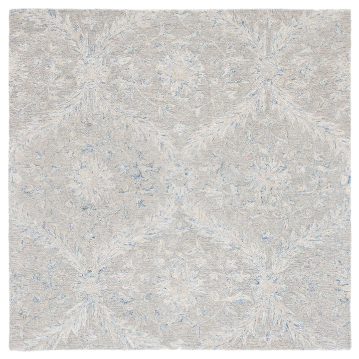 SAFAVIEH Micro-Loop MLP875F Handmade Grey / Blue Rug Image 6