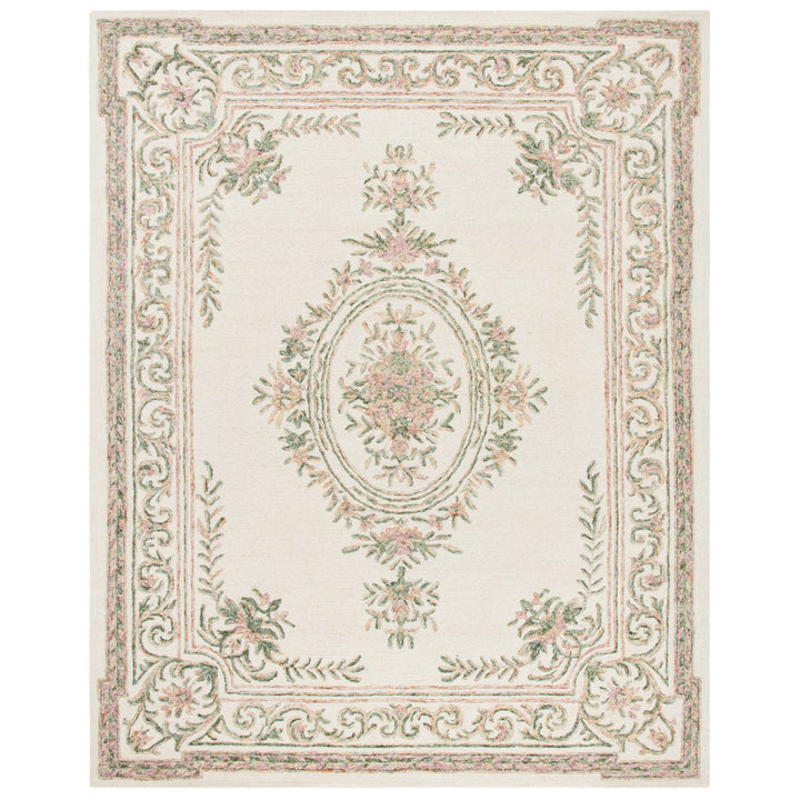 SAFAVIEH Micro-Loop MLP902R Handmade Ivory / Fuchsia Rug Image 1