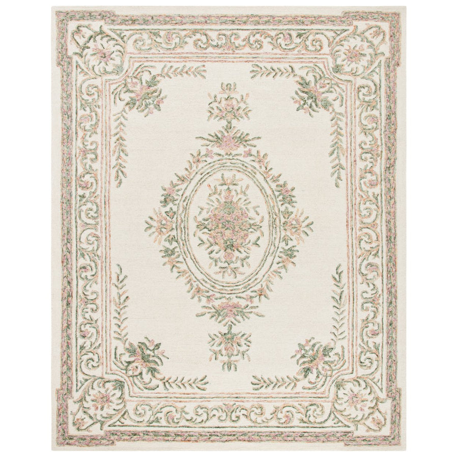 SAFAVIEH Micro-Loop MLP902R Handmade Ivory / Fuchsia Rug Image 1