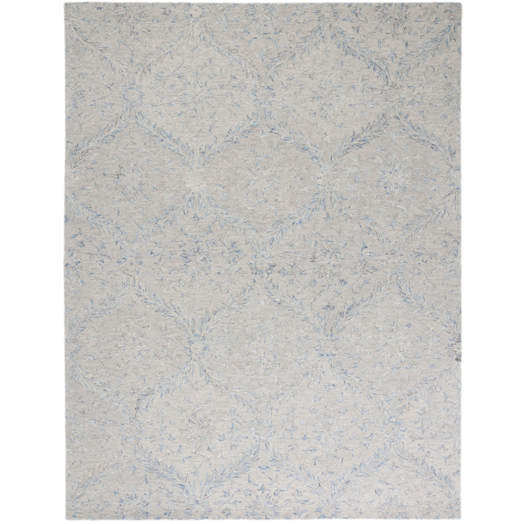 SAFAVIEH Micro-Loop MLP875F Handmade Grey / Blue Rug Image 10