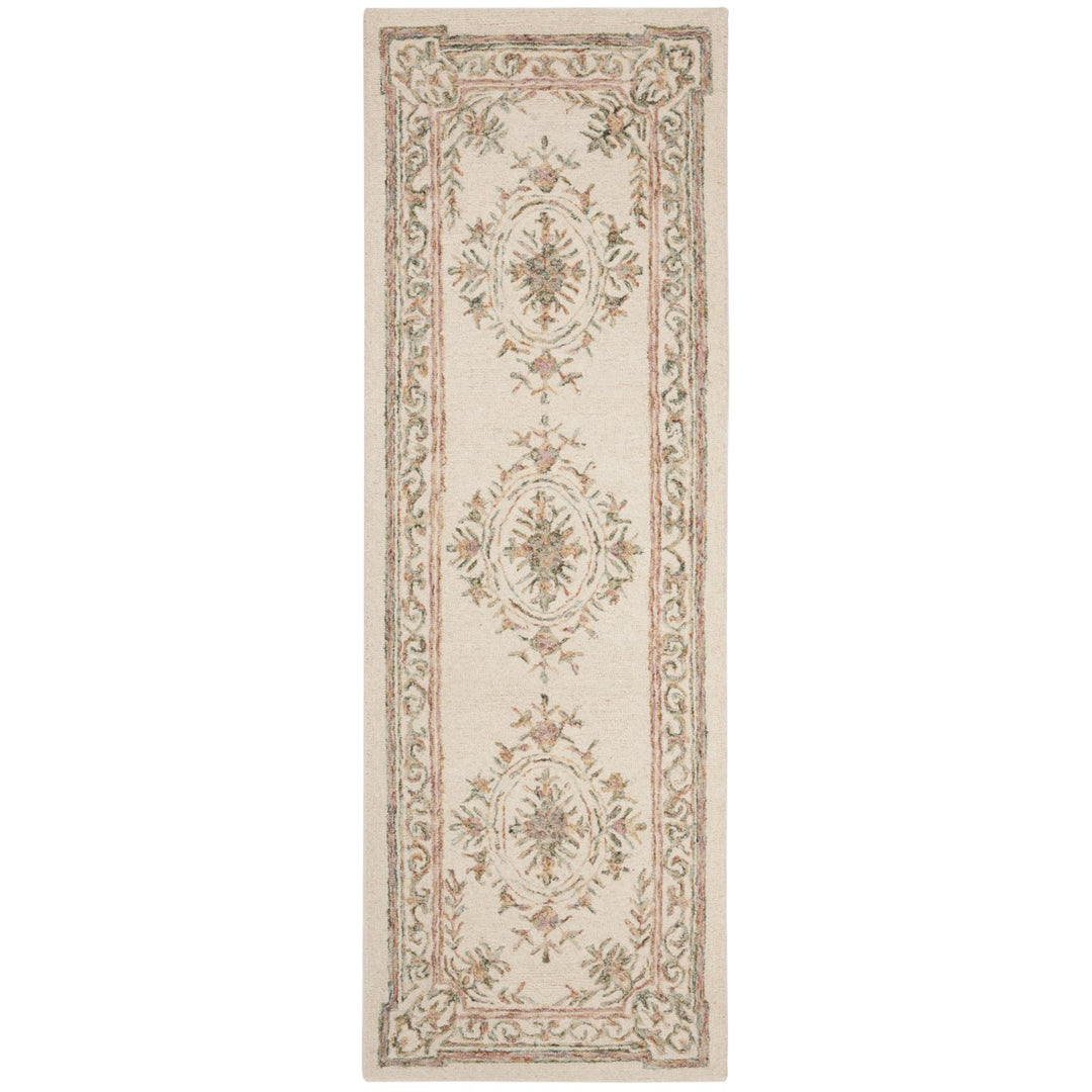 SAFAVIEH Micro-Loop MLP902R Handmade Ivory / Fuchsia Rug Image 1