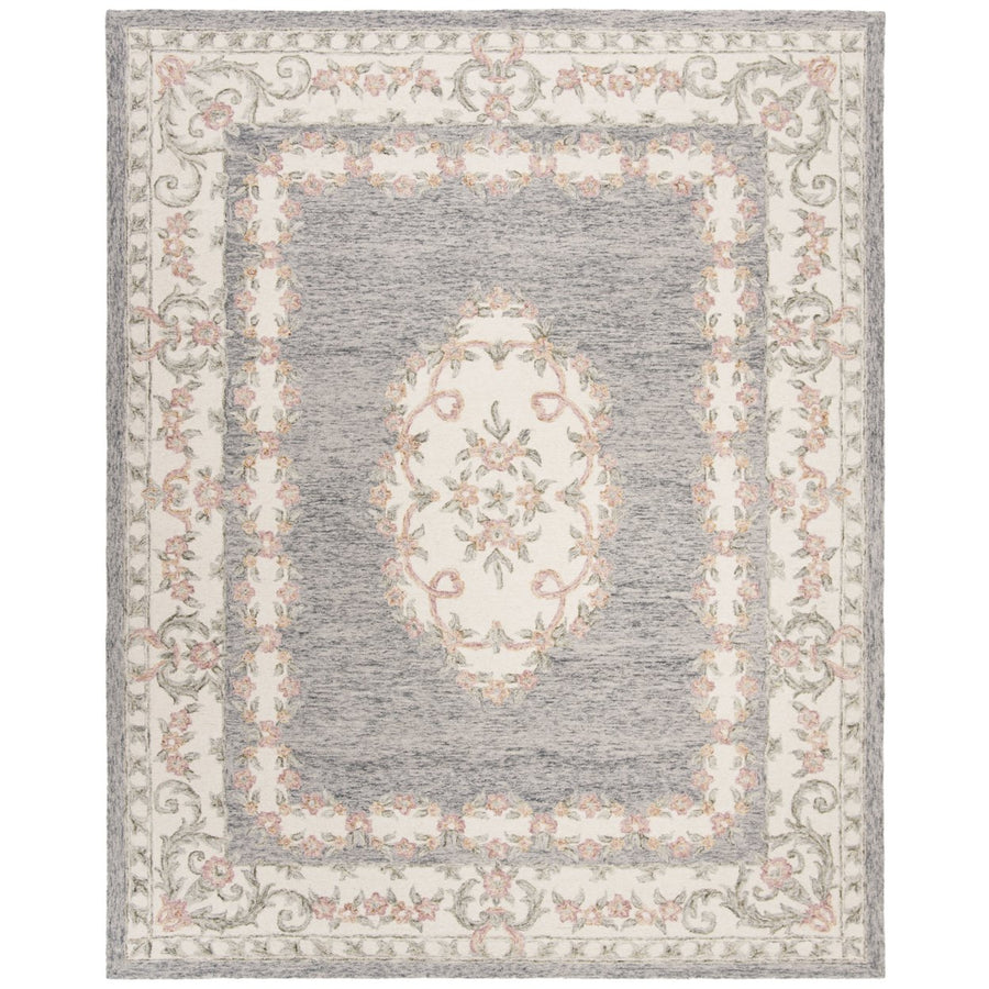 SAFAVIEH Micro-Loop MLP903F Handmade Grey / Ivory Rug Image 1