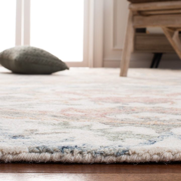 SAFAVIEH Micro-Loop MLP901M Handmade Ivory / Blue Rug Image 8