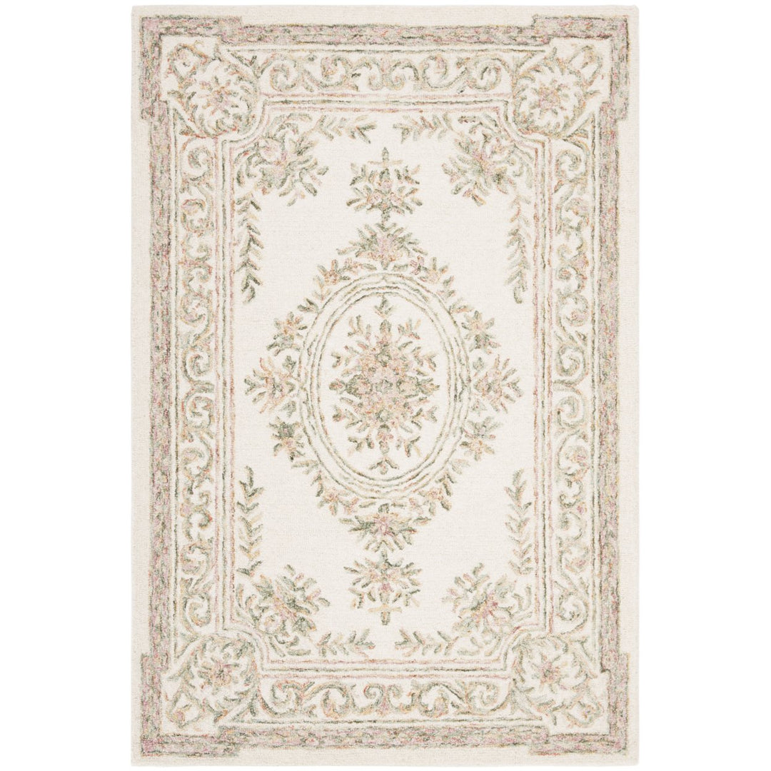 SAFAVIEH Micro-Loop MLP902R Handmade Ivory / Fuchsia Rug Image 9