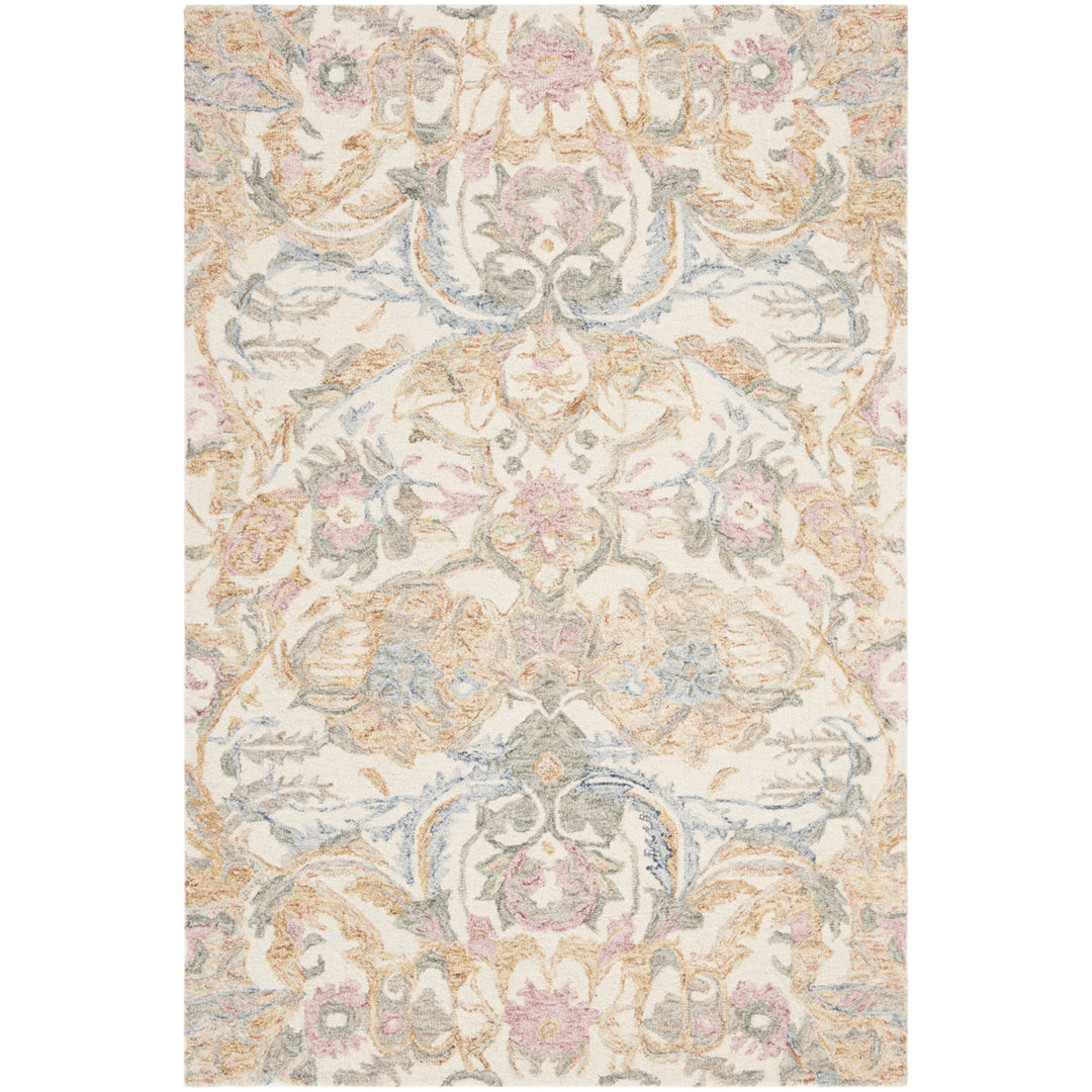 SAFAVIEH Micro-Loop MLP901M Handmade Ivory / Blue Rug Image 10