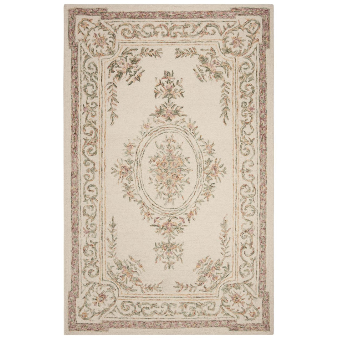 SAFAVIEH Micro-Loop MLP902R Handmade Ivory / Fuchsia Rug Image 10