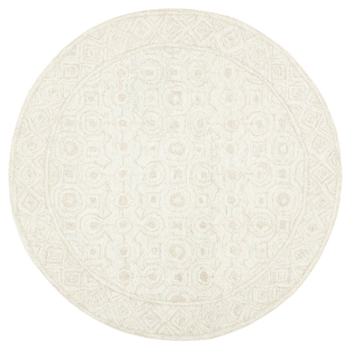 SAFAVIEH Micro-Loop MLP950A Ivory / Light Green Rug Image 1