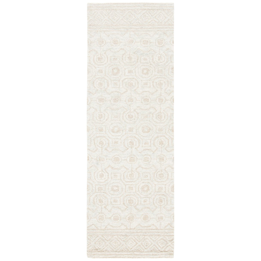 SAFAVIEH Micro-Loop MLP950A Ivory / Light Green Rug Image 1