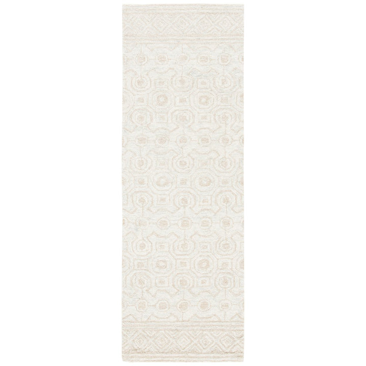 SAFAVIEH Micro-Loop MLP950A Ivory / Light Green Rug Image 1