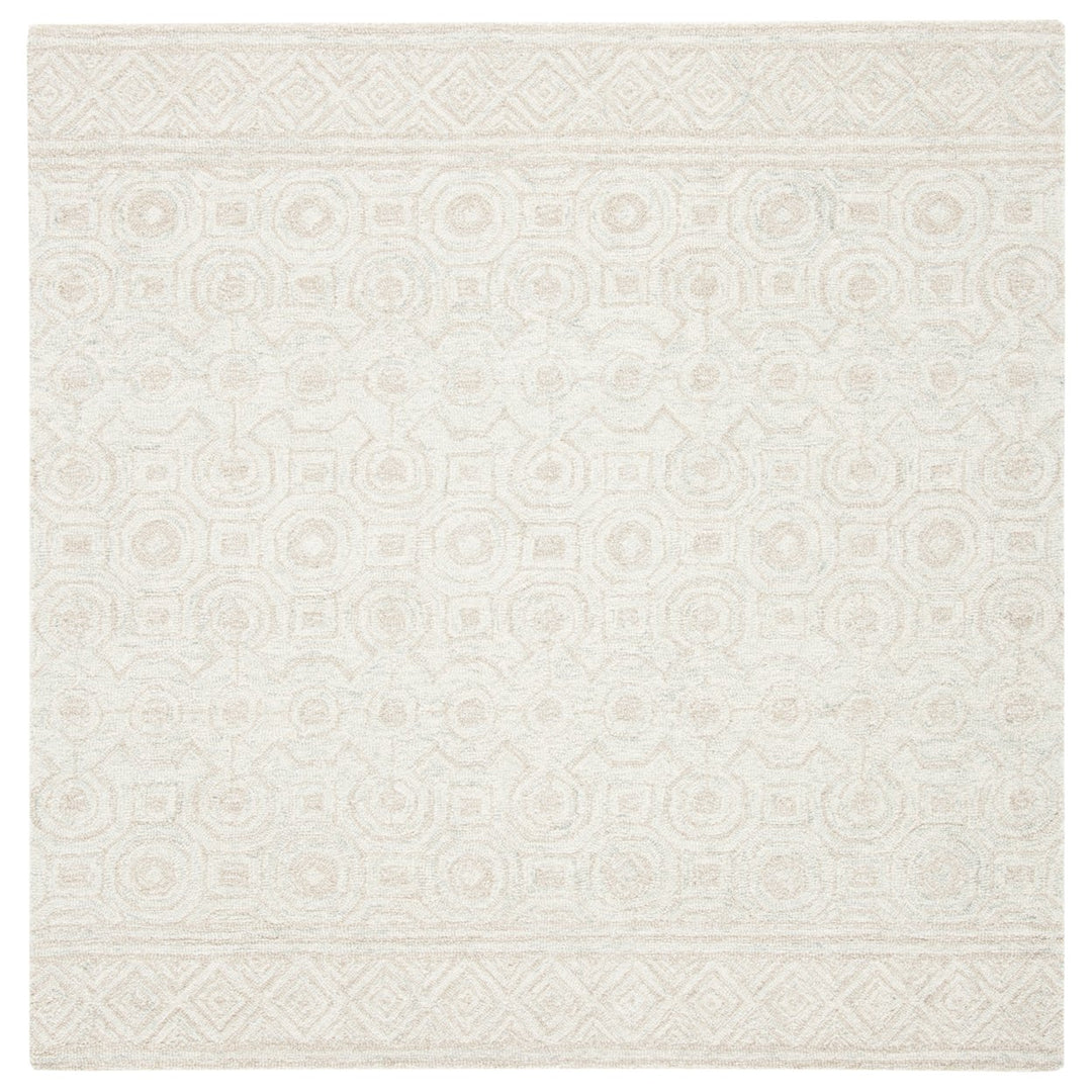 SAFAVIEH Micro-Loop MLP950A Ivory / Light Green Rug Image 1