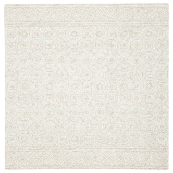 SAFAVIEH Micro-Loop MLP950A Ivory / Light Green Rug Image 1