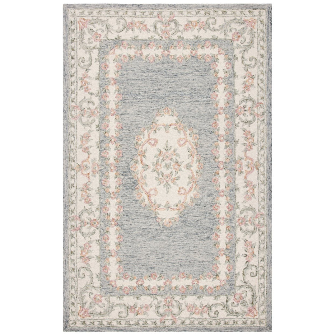 SAFAVIEH Micro-Loop MLP903F Handmade Grey / Ivory Rug Image 1