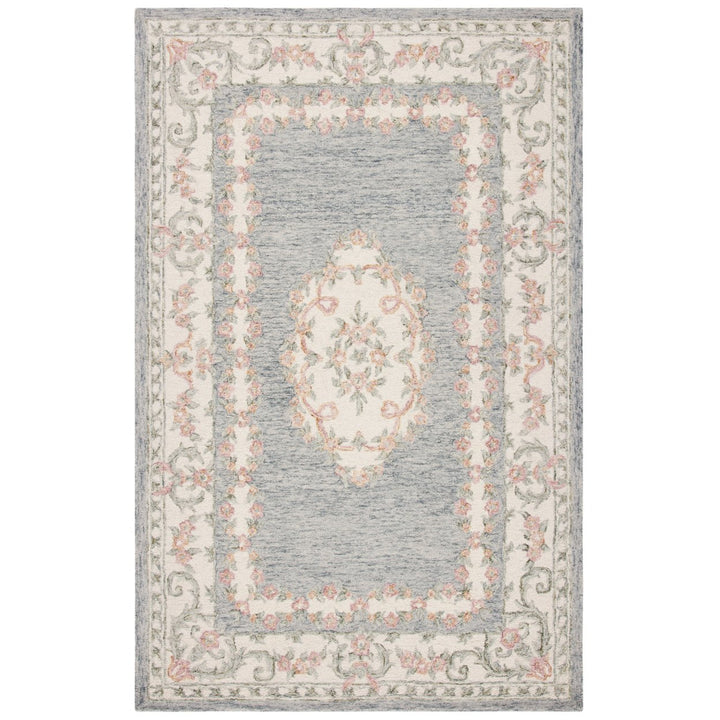 SAFAVIEH Micro-Loop MLP903F Handmade Grey / Ivory Rug Image 1