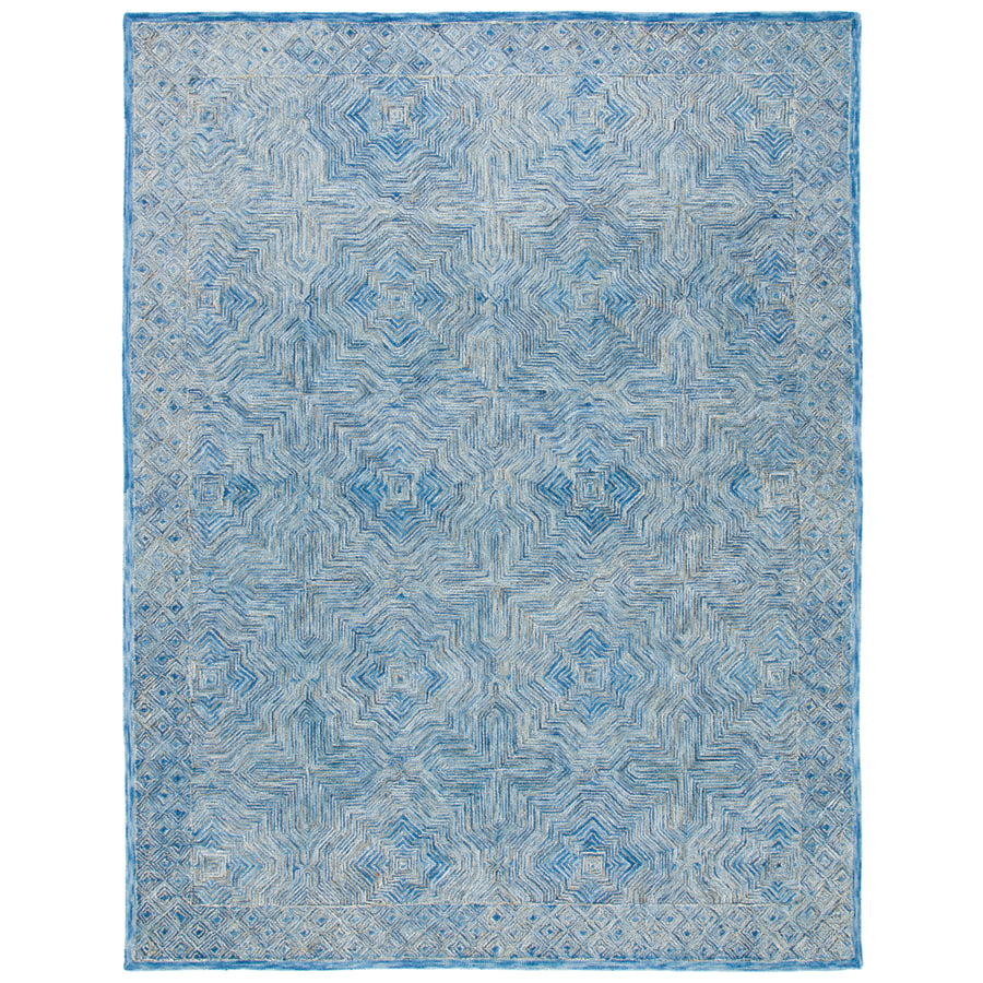 SAFAVIEH Micro-Loop Collection MLP975M Handmade Blue Rug Image 1