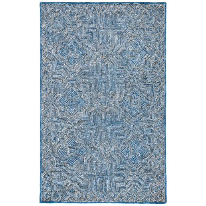 SAFAVIEH Micro-Loop Collection MLP975M Handmade Blue Rug Image 7