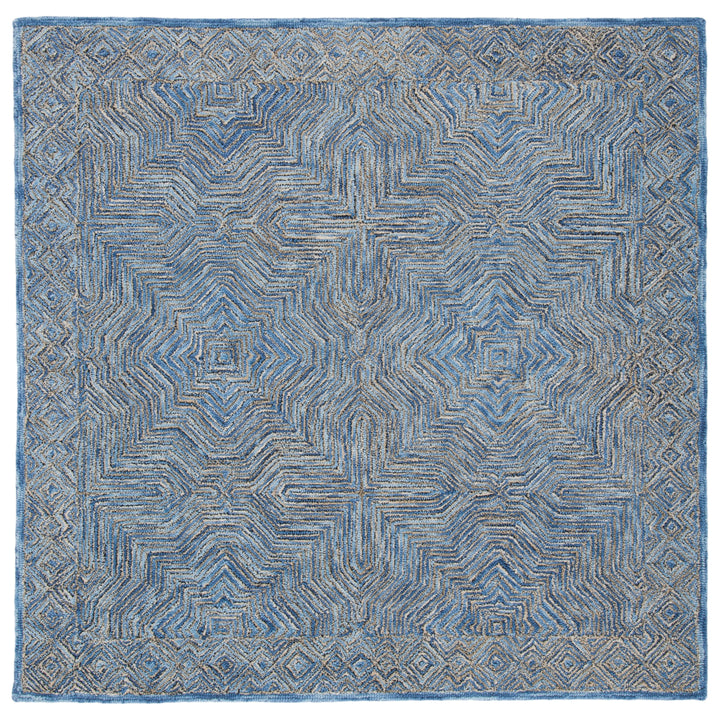 SAFAVIEH Micro-Loop Collection MLP975M Handmade Blue Rug Image 8