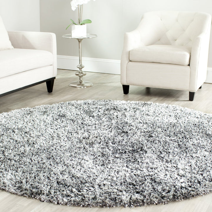 SAFAVIEH Malibu Shag MLS431S Handmade Silver Rug Image 2