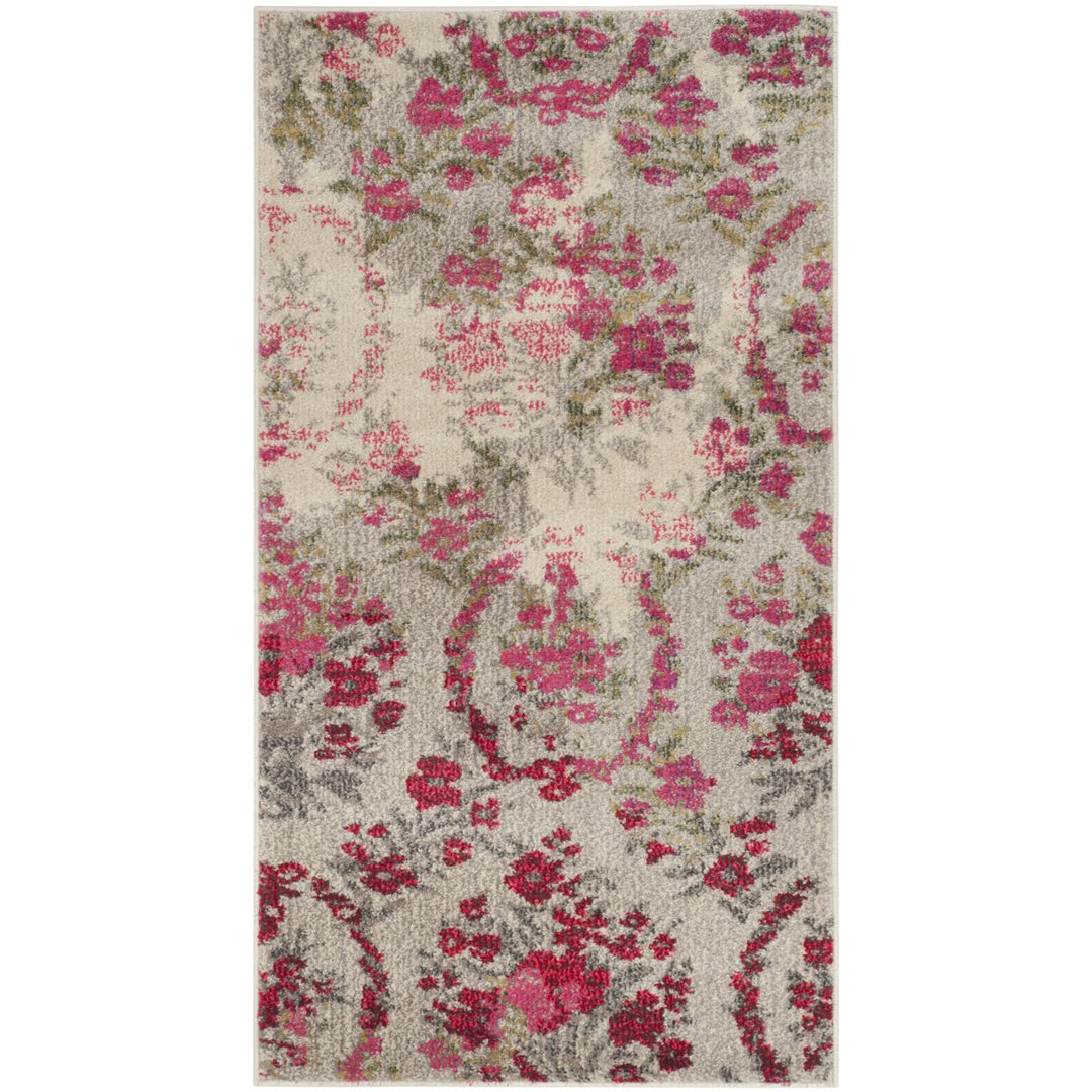 SAFAVIEH Monaco Collection MNC205R Ivory / Pink Rug Image 3