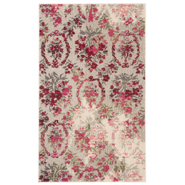 SAFAVIEH Monaco Collection MNC205R Ivory / Pink Rug Image 4