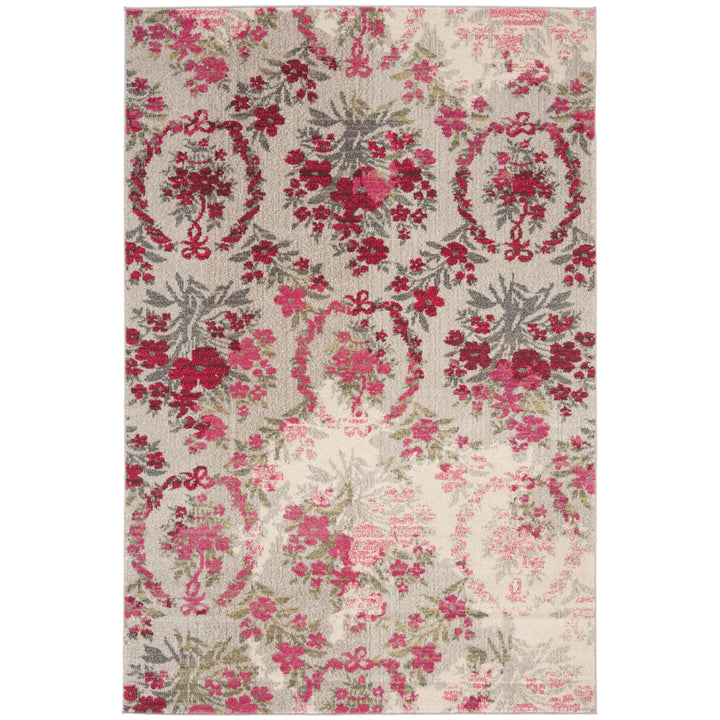 SAFAVIEH Monaco Collection MNC205R Ivory / Pink Rug Image 5