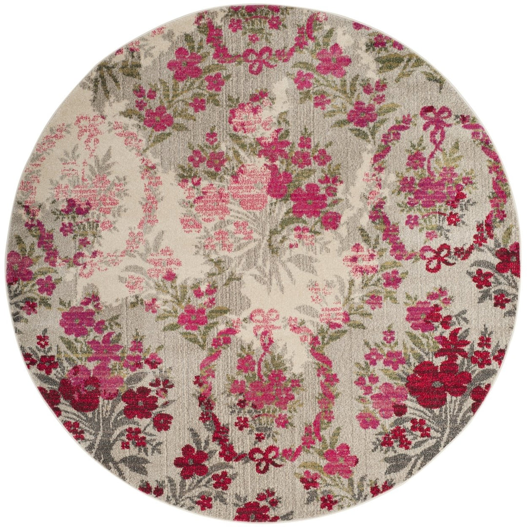 SAFAVIEH Monaco Collection MNC205R Ivory / Pink Rug Image 1