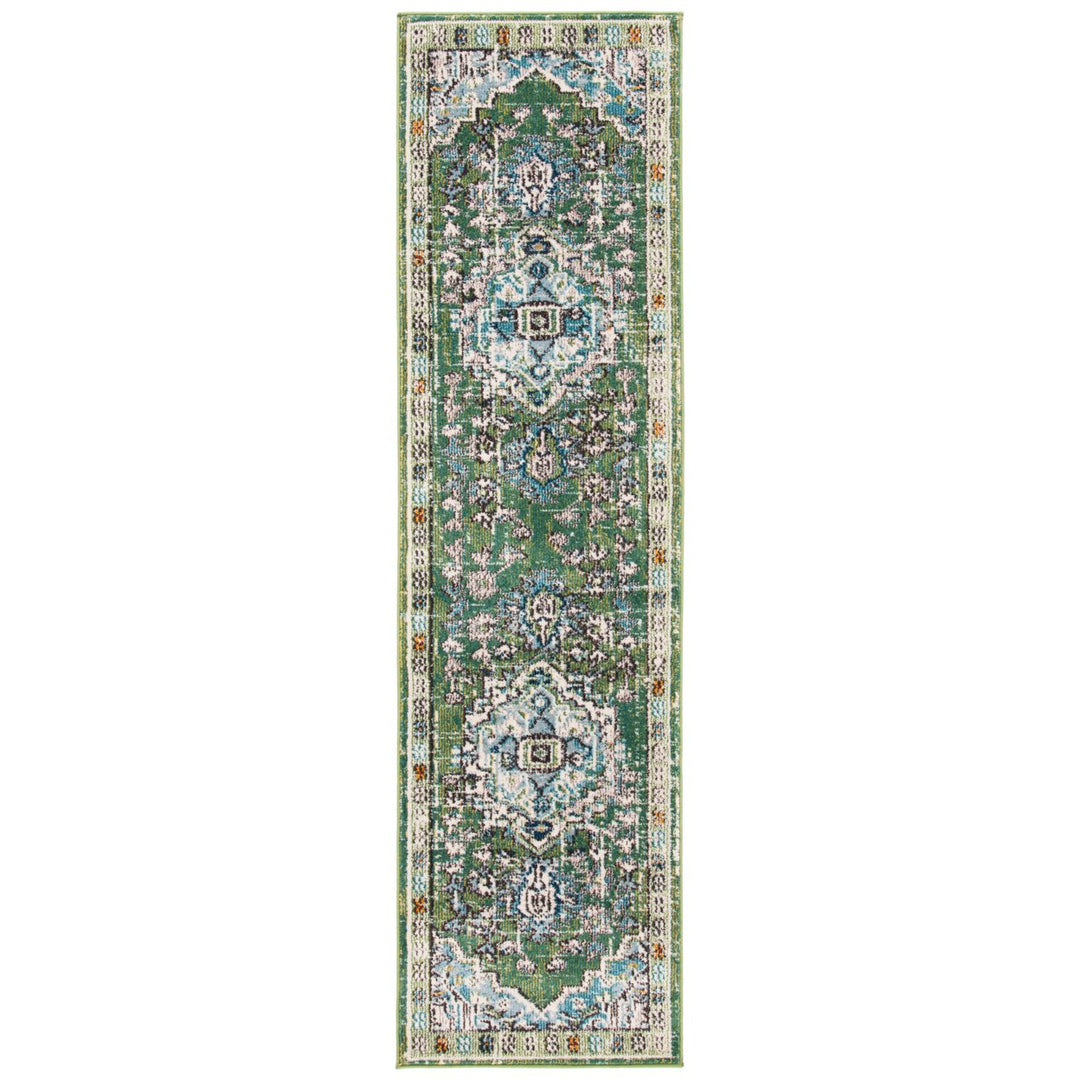 SAFAVIEH Monaco Collection MNC207Y Green / Turquoise Rug Image 1