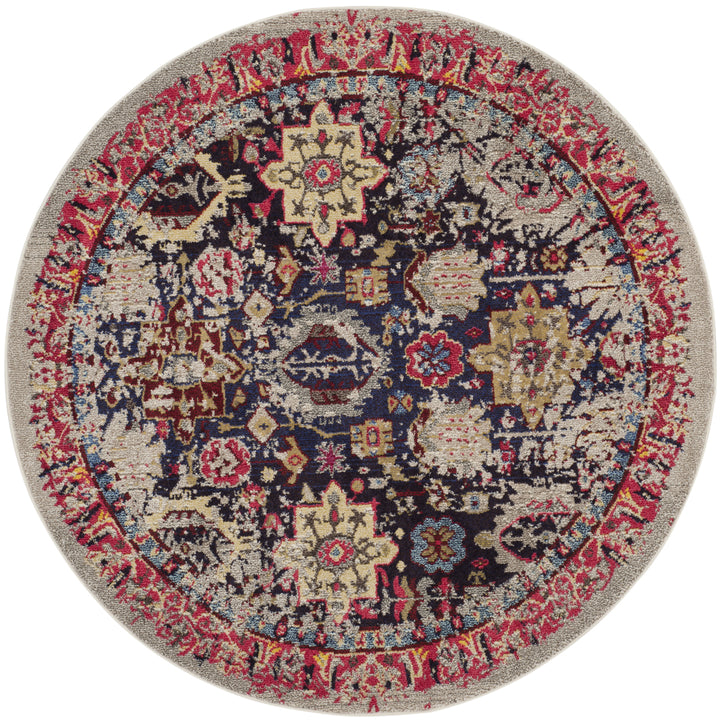 SAFAVIEH Monaco Collection MNC206G Grey / Multi Rug Image 4