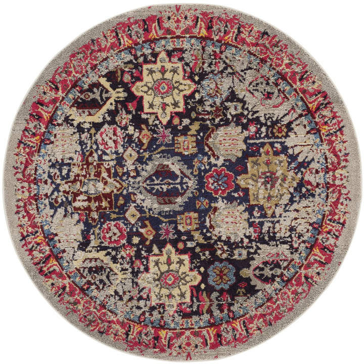 SAFAVIEH Monaco Collection MNC206G Grey / Multi Rug Image 1