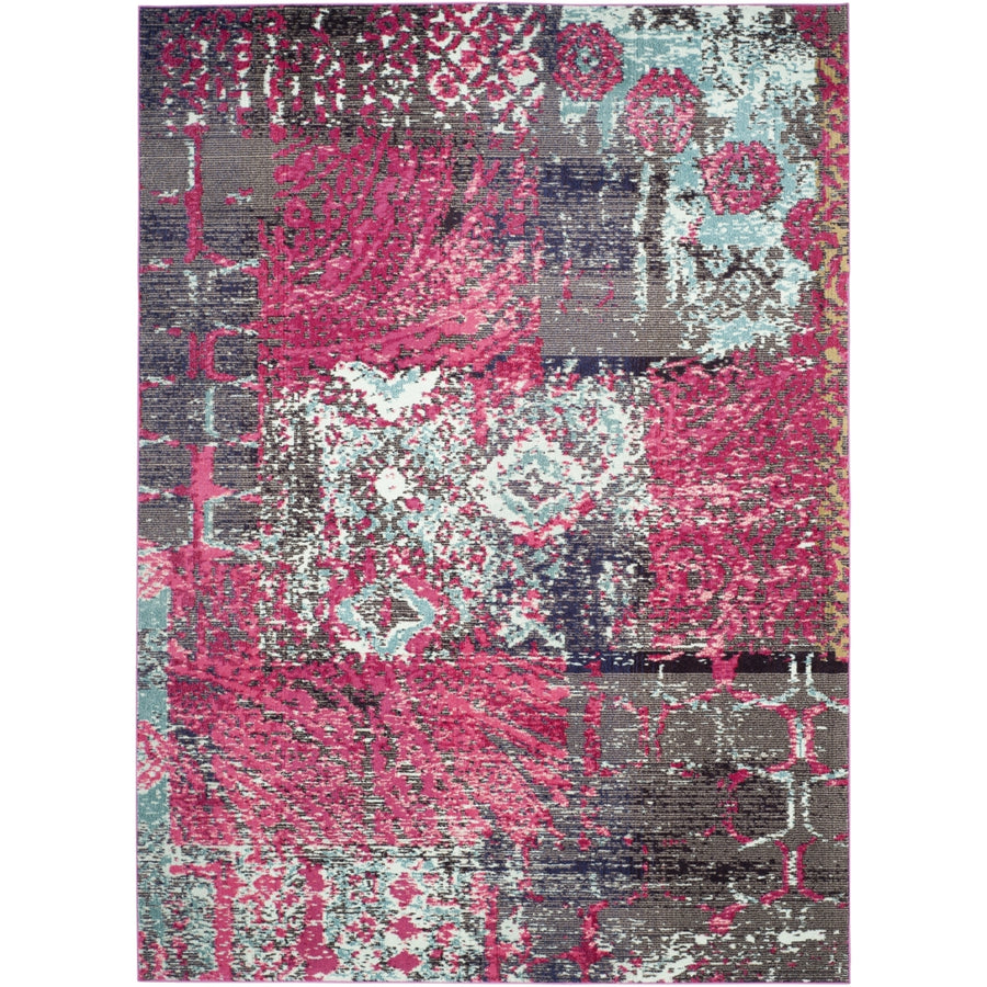 SAFAVIEH Monaco Collection MNC210D Pink / Multi Rug Image 1