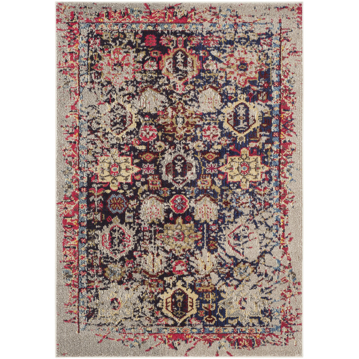 SAFAVIEH Monaco Collection MNC206G Grey / Multi Rug Image 9