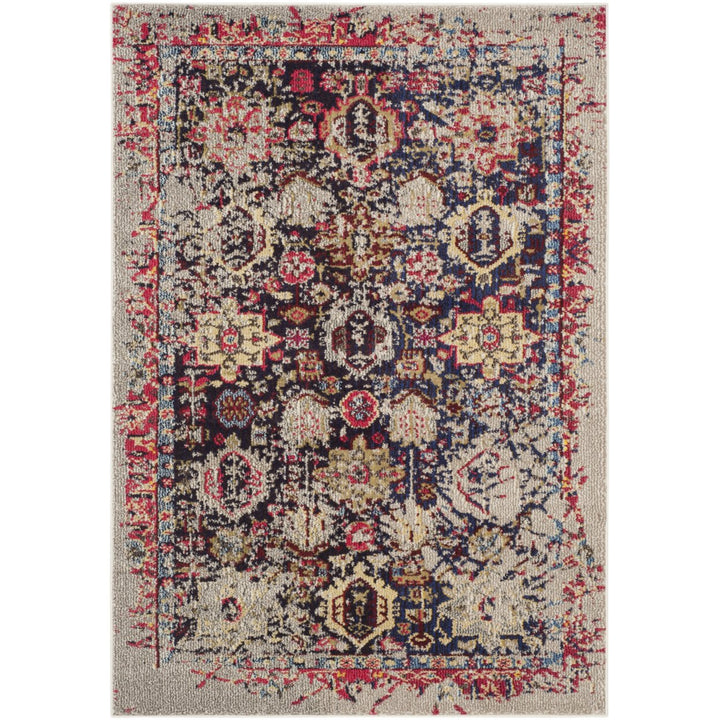 SAFAVIEH Monaco Collection MNC206G Grey / Multi Rug Image 1